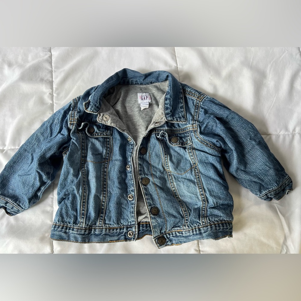 Gap Denim Jean Jacket lined Gray cotton